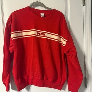 PINK Victoria's Secret Red Crewneck Sweater